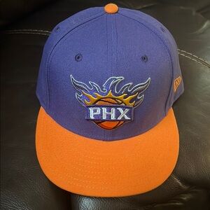 Phoenix Suns PHX Logo Purple and Orange Cap Size  7 & 1/2